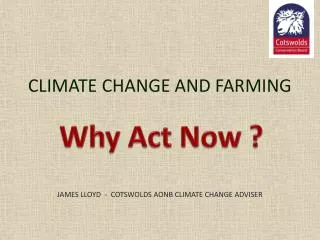 CLIMATE CHANGE AND FARMING