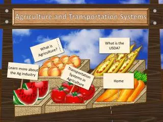 Agriculture and Transportation Systems