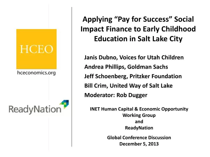 applying pay for success social impact finance to early childhood education in salt lake city