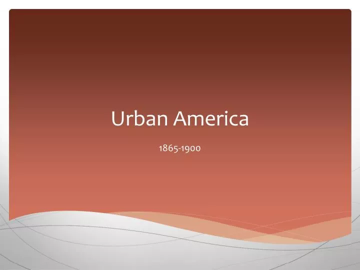 urban america
