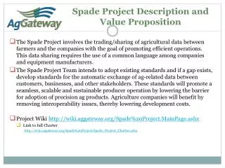 Spade Project Description and Value Proposition