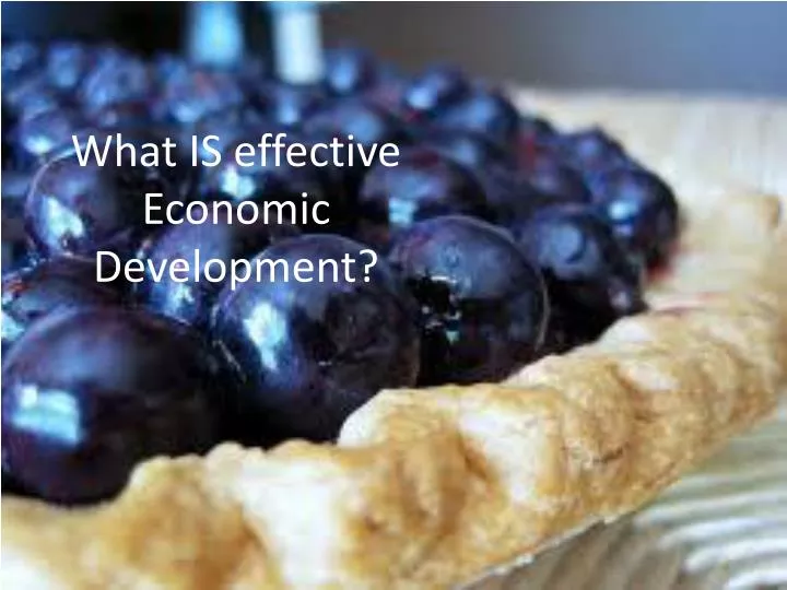 what is effective economic development