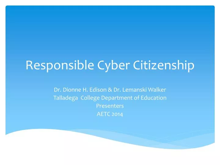 responsible cyber citizenship