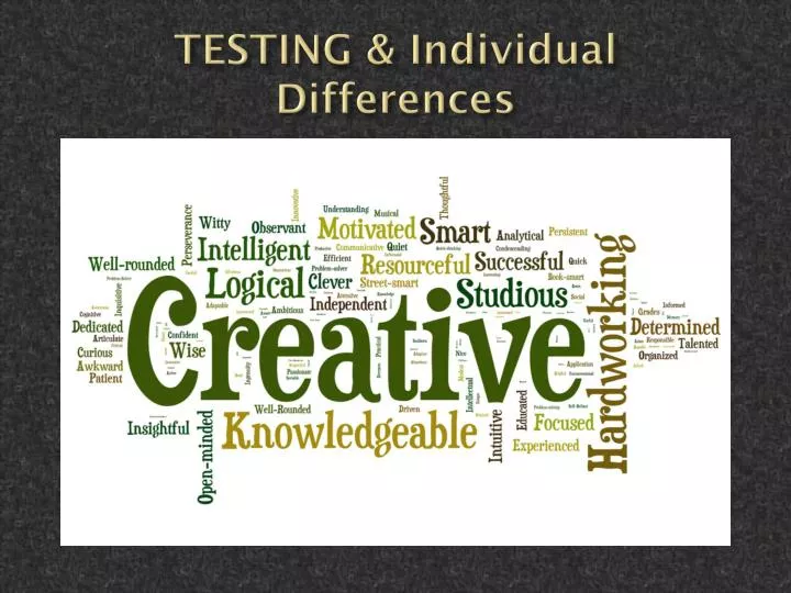 testing individual differences