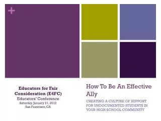 How To Be An Effective Ally