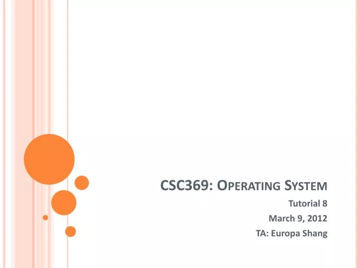 csc369 operating system