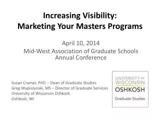 Increasing Visibility: Marketing Your Masters Programs