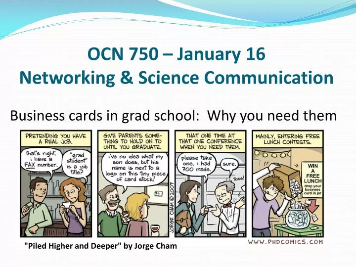 ocn 750 january 16 networking science communication