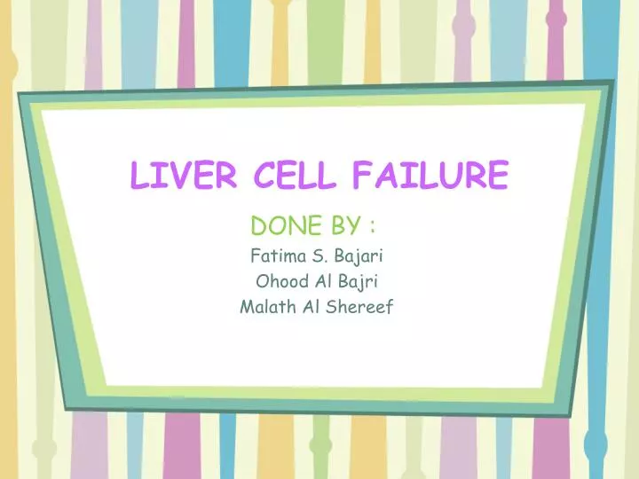 liver cell failure