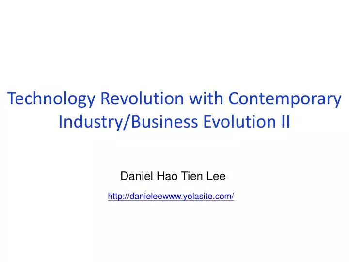 technology revolution with contemporary industry business evolution ii