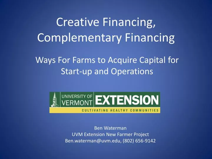 creative financing complementary financing