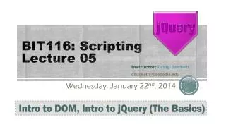 BIT116: Scripting Lecture 05