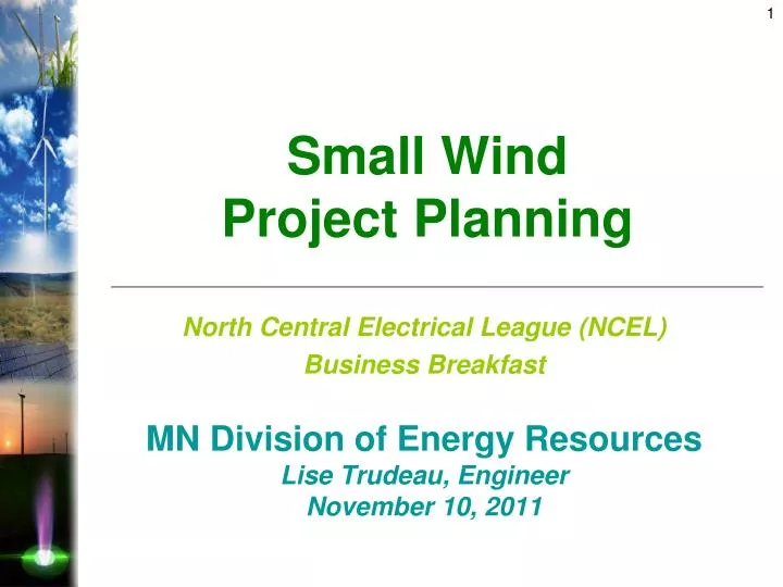 small wind project planning