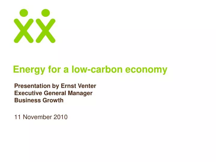 energy for a low carbon e conomy