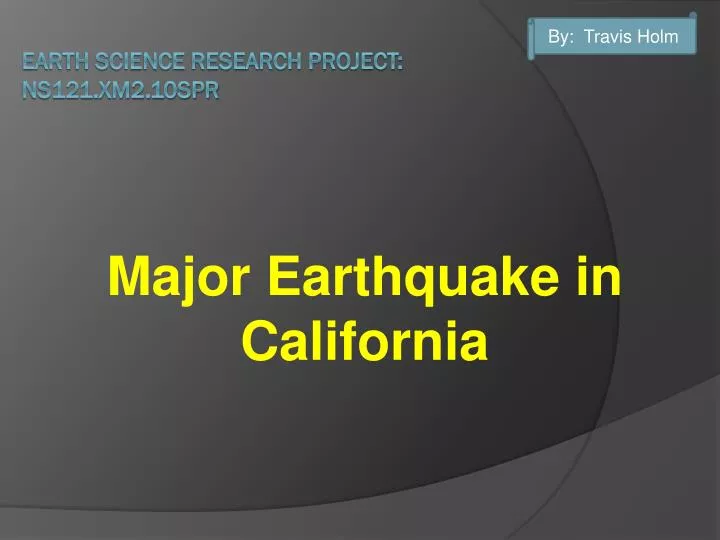 major earthquake in california