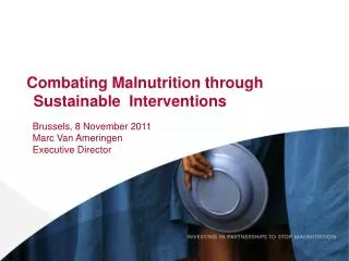Combating Malnutrition through Sustainable Interventions