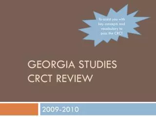 Georgia studies crct review