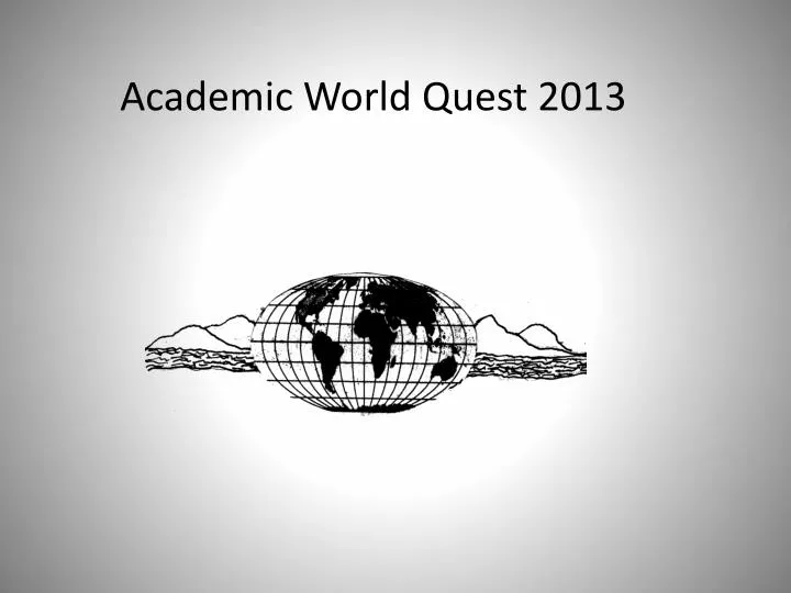 academic world q uest 2013