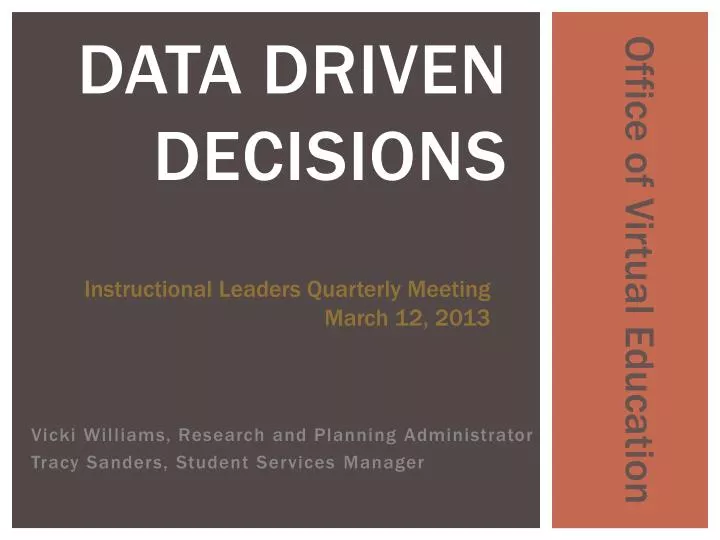 data driven decisions