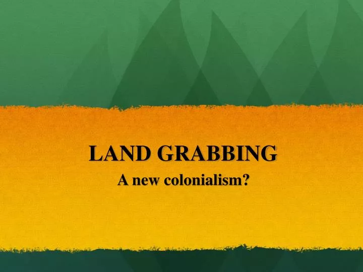 land grabbing