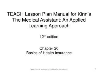 Chapter 20 Basics of Health Insurance
