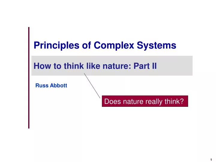 principles of complex systems
