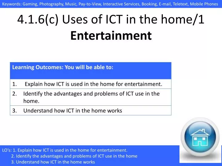 4 1 6 c uses of ict in the home 1 entertainment