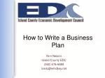 How to Write a Business Plan - slide 1