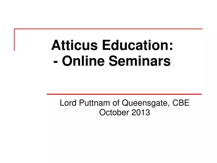 atticus education online seminars