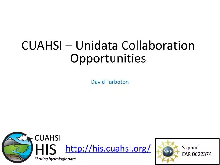 cuahsi unidata collaboration opportunities