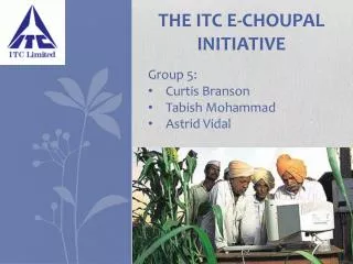 The ITC e-choupal initiative