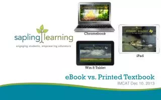 eBook vs. Printed Textbook