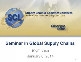 Seminar in Global Supply Chains