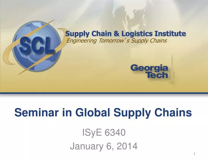 seminar in global supply chains