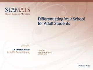 Differentiating Your School for Adult Students