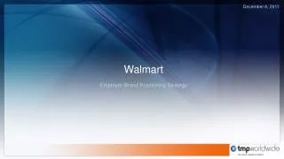 Walmart Employer Brand Positioning Strategy