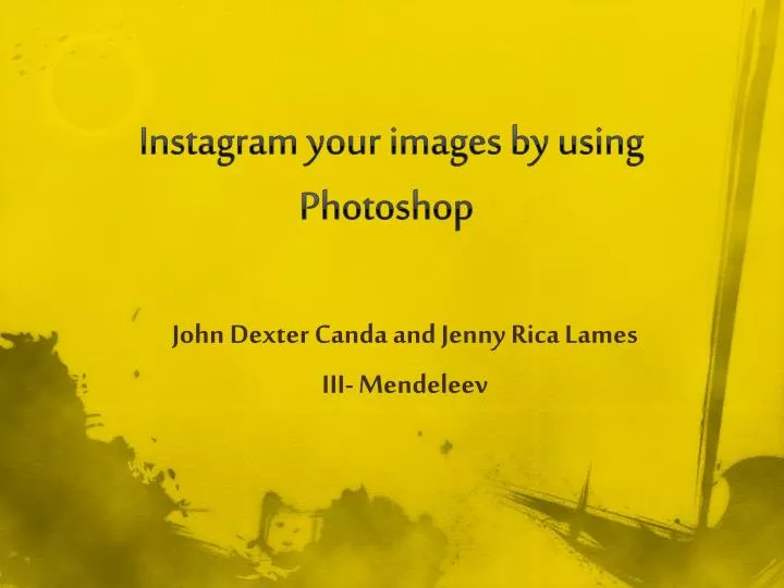 instagram your images by using photoshop