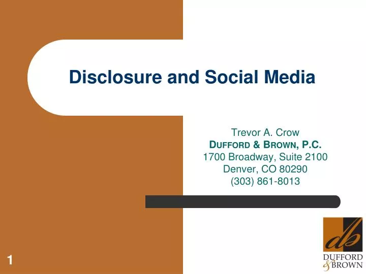 disclosure and social media