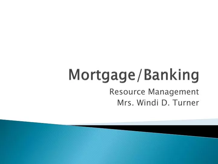 mortgage banking