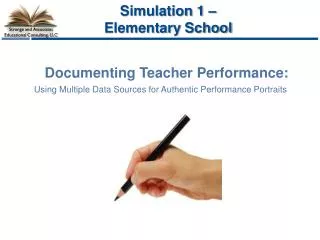 Documenting Teacher Performance: