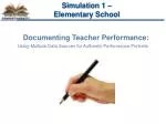 Documenting Teacher Performance: - slide 1