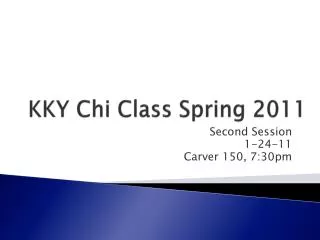 KKY Chi Class Spring 2011