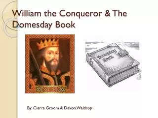 william the conqueror the domesday book