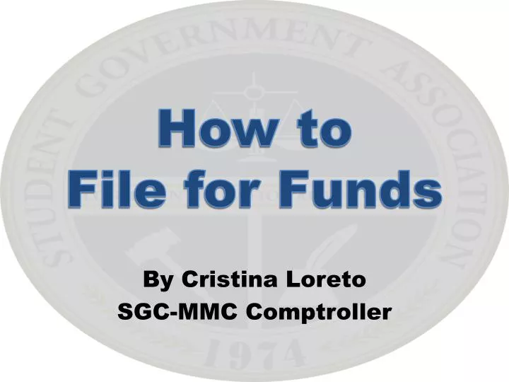 how to file for funds
