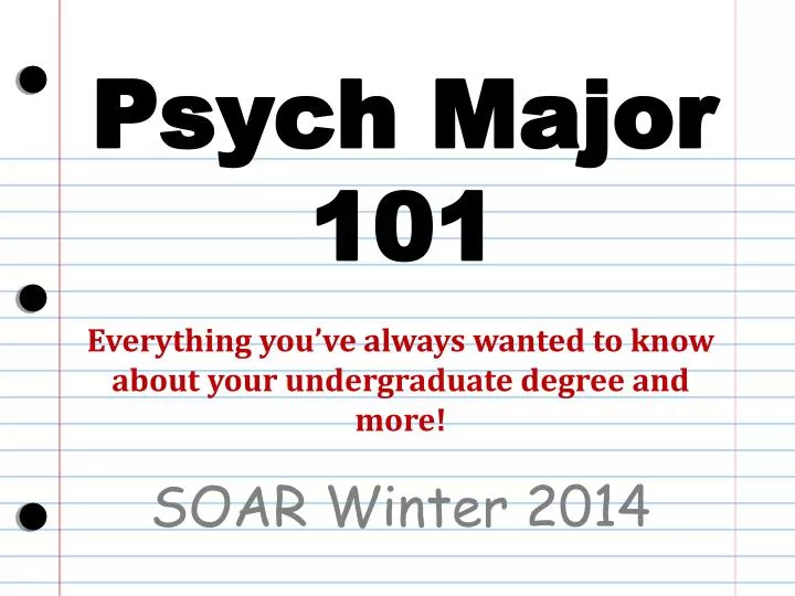 psych major 101