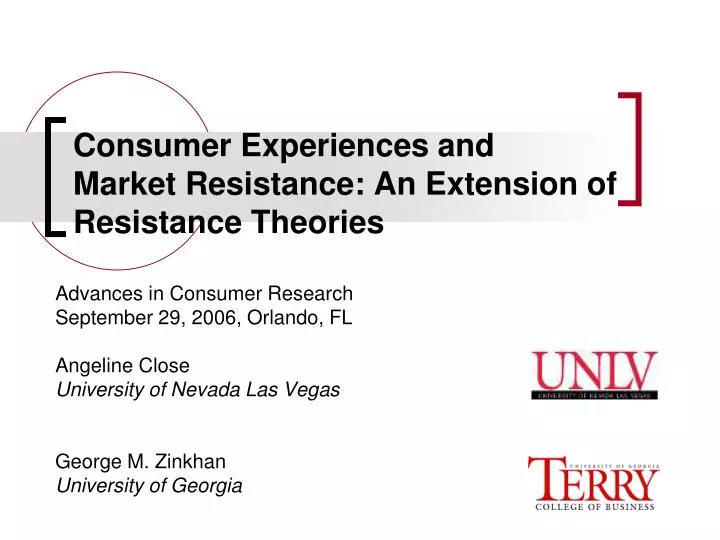 consumer experiences and market resistance an extension of resistance theories