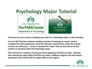 Psychology Major Tutorial