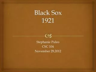 Black Sox 1921