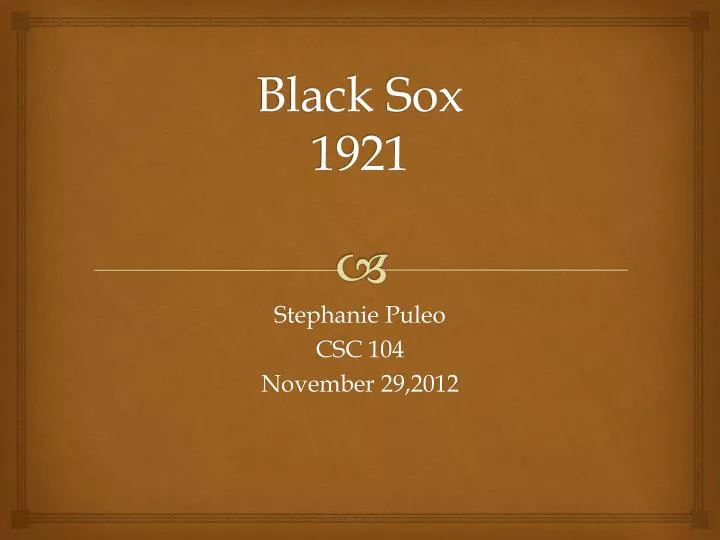 black sox 1921