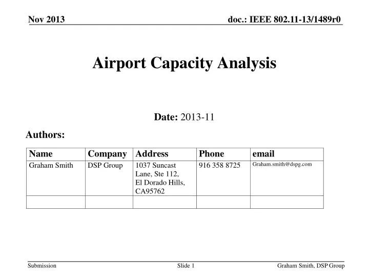 airport capacity analysis
